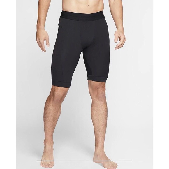 Nike Yoga Dri-FIT Infinalon Shorts CJ8018-010 Men’s Black XL Tall NWT - Picture 2 of 12